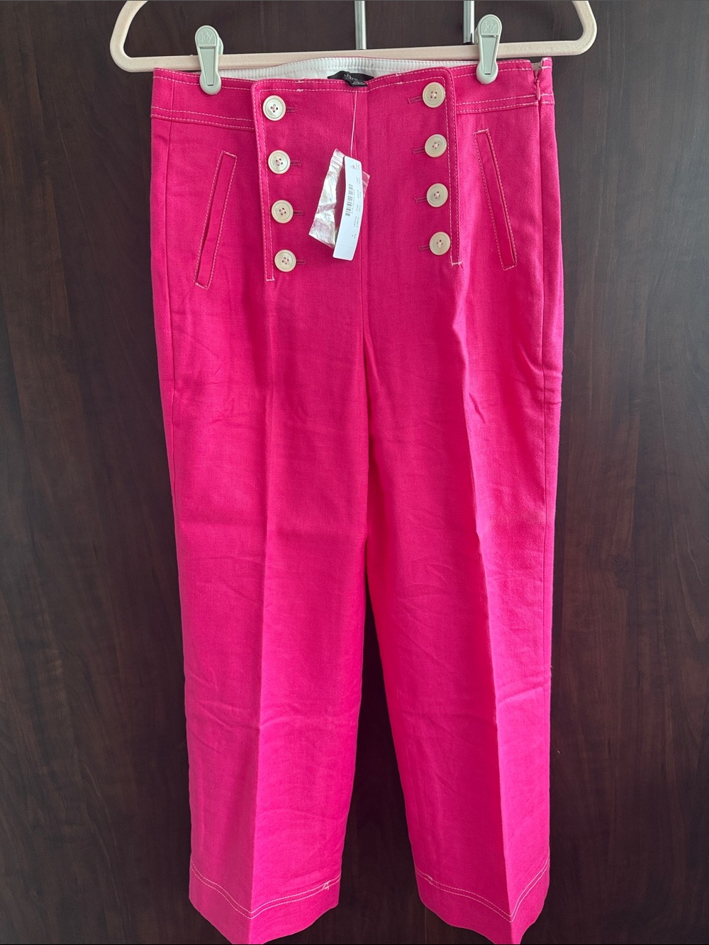 Women’s j. crew Hot Pink Sailor-Style Button Front Pants